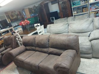 Nice Brown Sofa w/ Chair