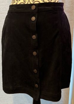 Abercrombie & Fitch Black Faux Suede Skirt NWOT