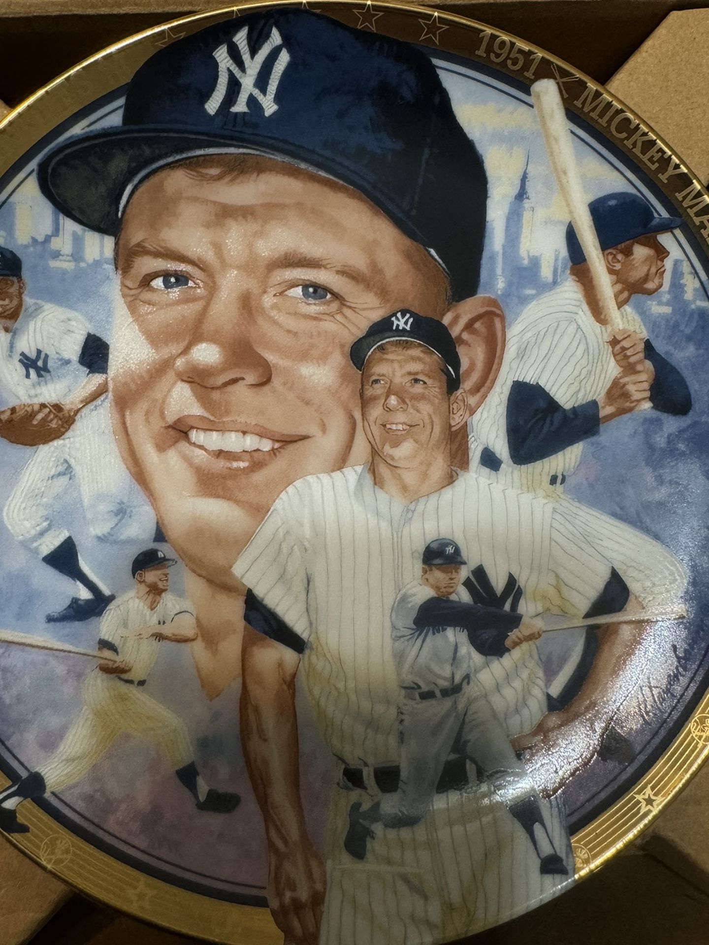 New York Yankees Mickey Mantle The Best Of Baseball Plate Collection