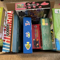 Box Of Puzzles And Games