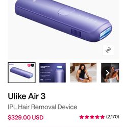 Ulike air 3 IPL at home hair removal with cooling technology