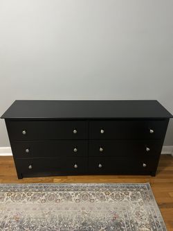 Sonoma 6 Drawer Double Dresser for Bedroom, Black