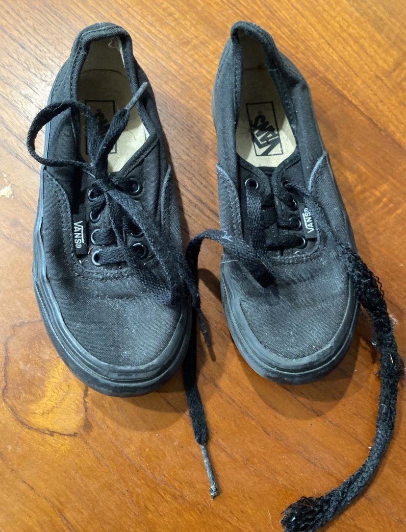 Toddler All Black Vans. Need New Laces. Size 11. Pre-owned