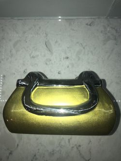 Ceramic Gold And Silver Handbag Can Be Used As Planter Vase Or Simple Decoration/organizer