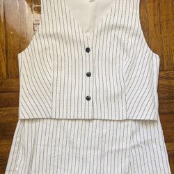  Women’s H&M Striped Two-Piece Set | Size 10 (EUR 42) 