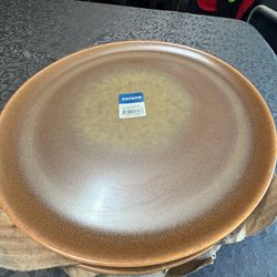 Dinner Plates bronze/brown porcelain Corona brand