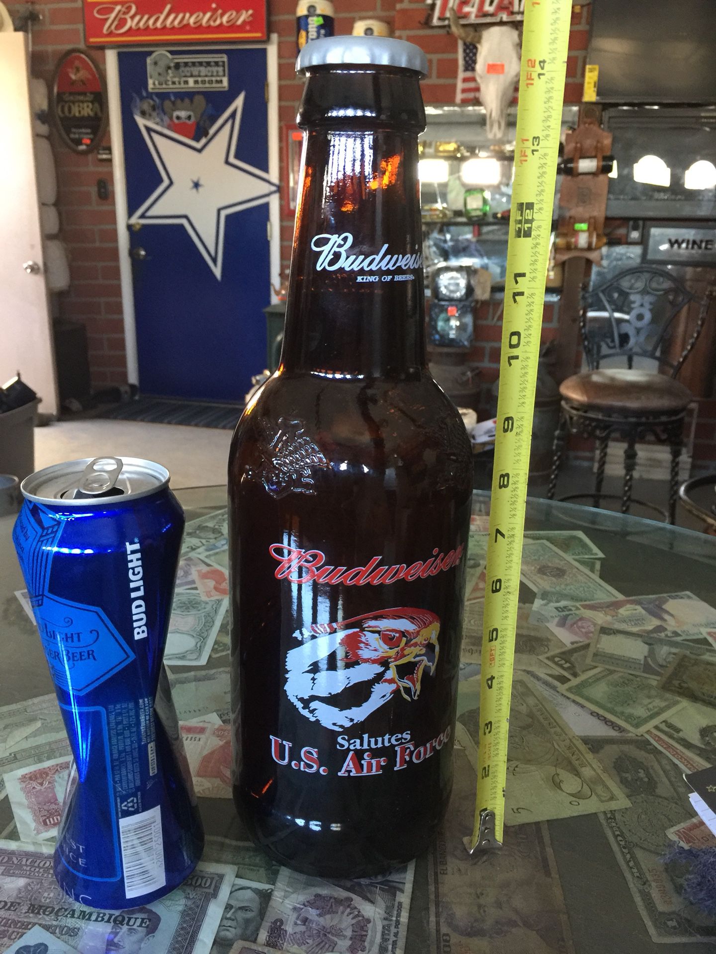 Budweiser beer collectible glass bottle