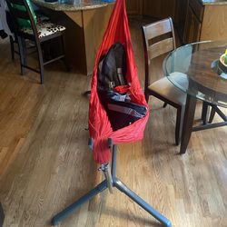 KAMMOK: Swiftlet Portable Stand & Roo Red Hammock Set