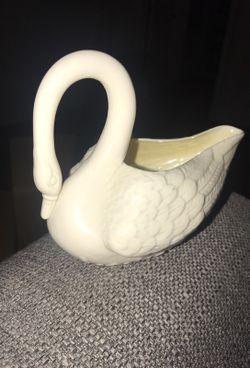 Belleek swan porcelain