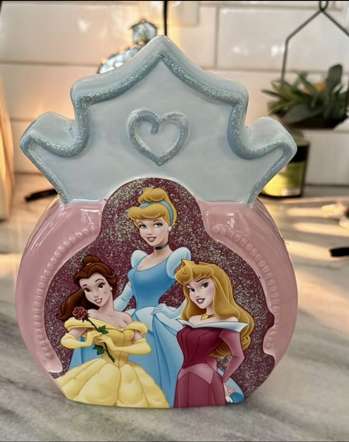 2004 NEW Disney Original PRINCESS Ceramic Coin Bank