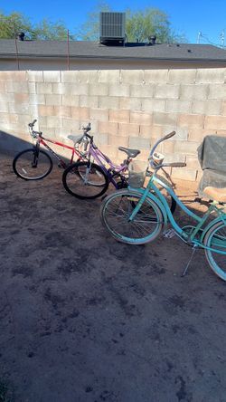 3 bikes Marin Manitou SX, Huffy Kolo DS3, Huffy Deluxe