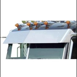 RoadWorks Stainless Steel 14.5” Drop Visor for 2005-2021 Peterbilt Ultracab Peterbilt