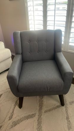 Gray accent chair
