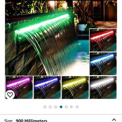Lighted LED Pool Waterfall