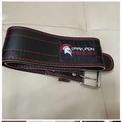 Dark Iron Fitness Leather Weight Lifting Belt (Medium)
