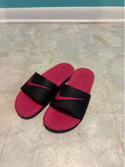Nike Slides Sandals - Pink & Black - Size 7/8