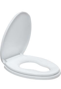 R&T Elongated Toilet Seat with Built in Potty Training Seat