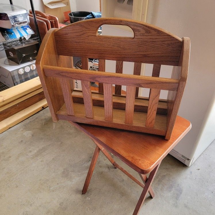 wood magazine rack/ Book Rack