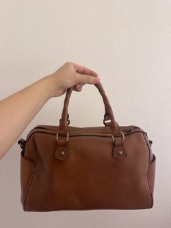 Brown leather bag