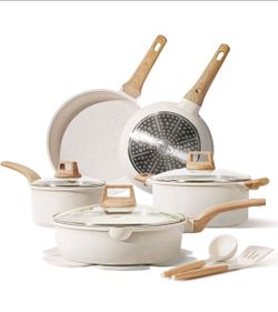 CAROTE 14 Pcs Pots and Pans Set Nonstick,Cookware Set Kitchen Cooking Set with U