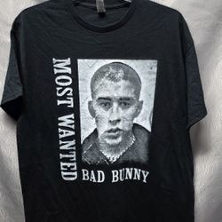 Bad Bunny Most Wanted Tour T Shirt Size XLarge
