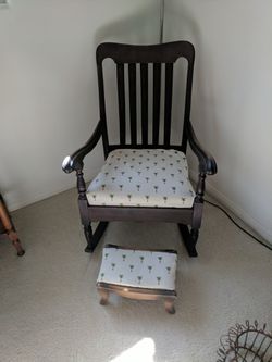 Victorian Rocking Chair and footstool