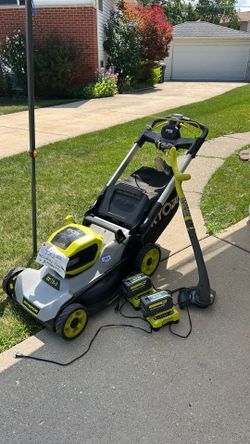 Ryobi Electric lawnmower and edge trimmer