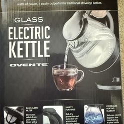 Electric Glass Kettle By Ovente, New In Box