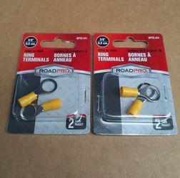 2 pack 12 gauge or 10 gauge ring terminals