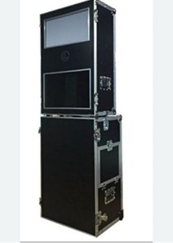 Professional Road Case Photo Booth With Lighting, Touchscreen Display, and Printer!