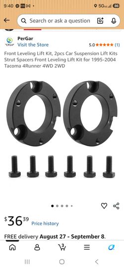 Front Leveling Lift Kit, 2pcs Car Suspension Lift Kits Strut Spacers Front Leveling Lift Kit for 1(contact info removed) Tacoma 4Runner 4WD 2WD