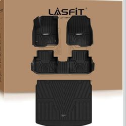 LASFIT Floor Mats and Cargo Liner for Honda CR-V 2023 2024 2025 2026 (Include Hybrid Models), All Weather TPE Car Trunk Mat (Upper Position), 1st & 2n