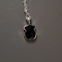 Tous Onyx Bear Necklace