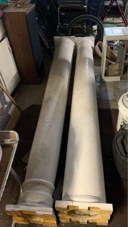 2 fiber glass columns