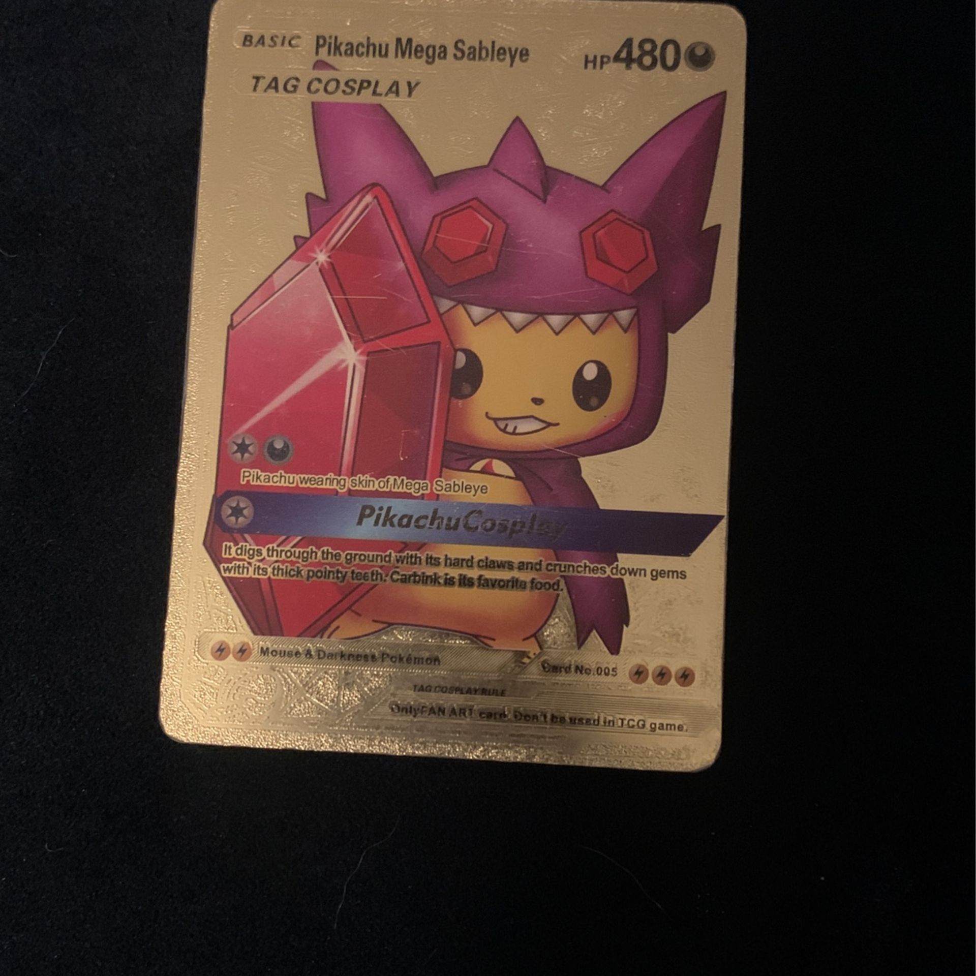 Pikachu Mega Sableye Gold Card