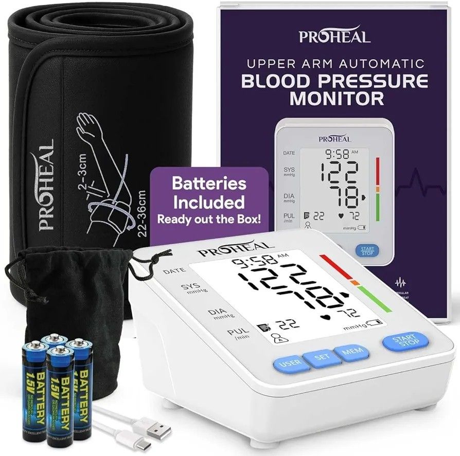 NEW Blood Pressure Monitor Home Use w/ Large Upper Arm Cuff Automatic Talking Pulse BP Machine