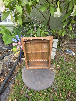 Spoon, display case.