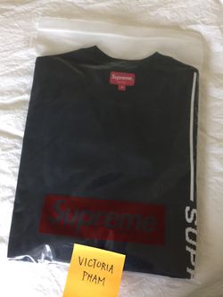 Supreme Vertical Logo Stripe L/S Top - BRAND NEW - Sz. S - FW18