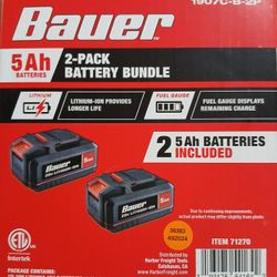 2 Pack 5 Ah Bauer Batteries