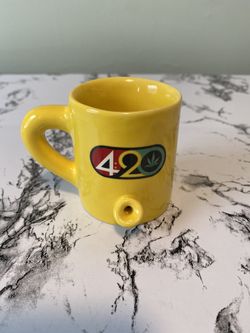 Streamline 4oz Lil' Hot Shot Pipe Mug - Yellow"420"
