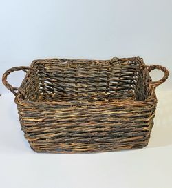 Large 15" Rustic Hand Woven Twig Basket - Farmhouse House Decor