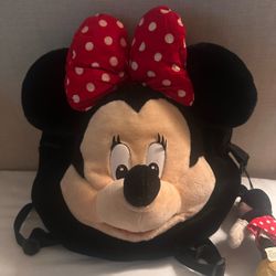 Minnie Mouse vintage plush head backpack