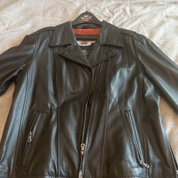 A Woman’s Harley Davidson, Leather Jacket