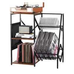 3 Tier Tall End Table, Record Player Stand 