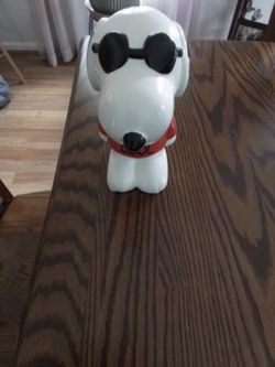 Peanut Snoopy Ceramic Piggy Bank Joe Vool