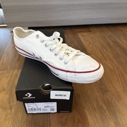 All white Converse - Size 9M 11W