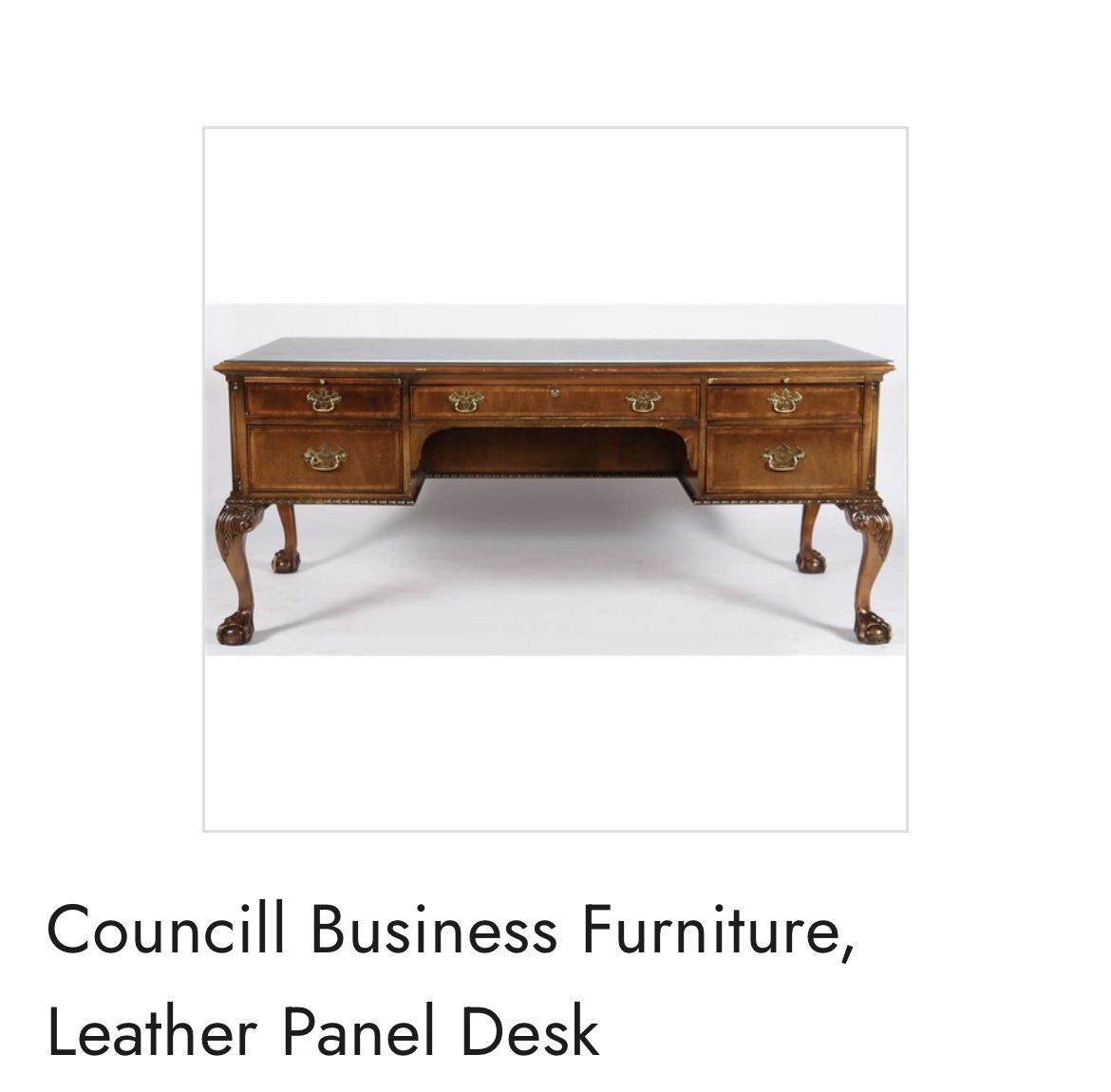 Leather panel Desk