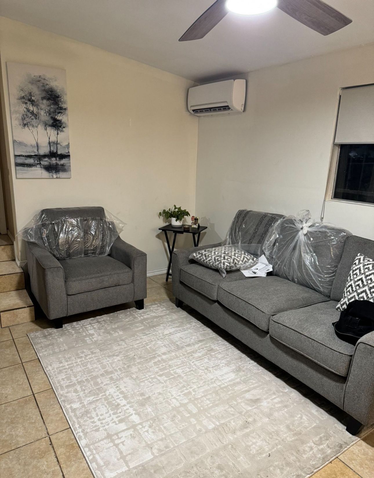 Grey Couch Set(Both Pieces)