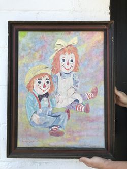 Lawrence Crowell Ragged Ann and Andy signed original framed 1972