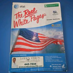 AT&T The Real White Pages Greater Nashville Phone Book January 2012